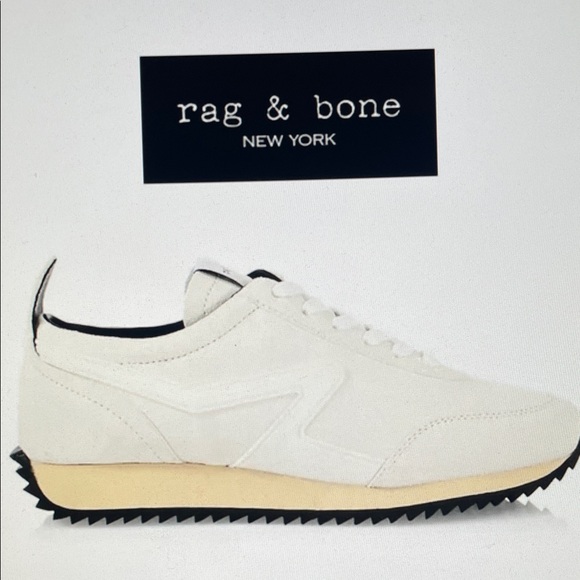 rag & bone Shoes - Rag & Bone Retro Runner ivory suede nylon Sneakers